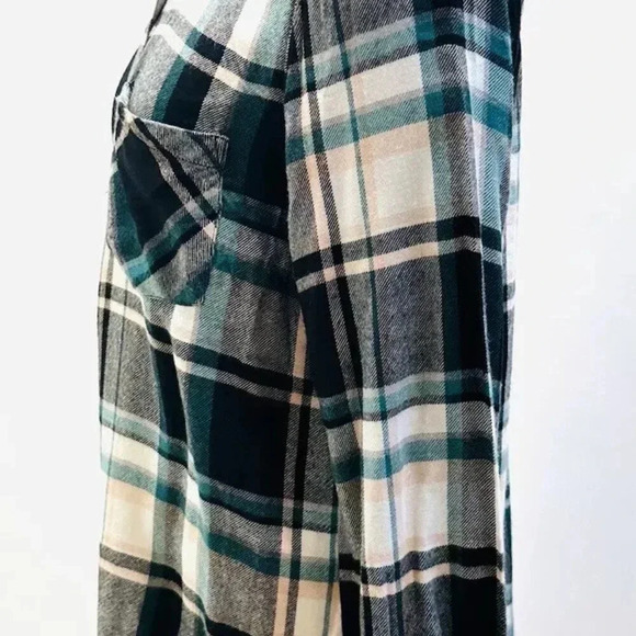 CASLON Women Long Sleeve Collared Button Down Plaid Shirt Top Size Petite Small - Picture 8 of 14